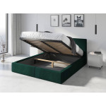 Čalúnená posteľ HILTON 120x200cm výklopná zelená